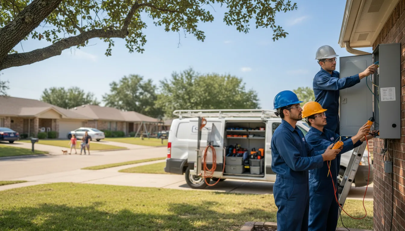 Certified electrician providing emergency electrical services in Woodside, DE